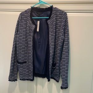 Blue / white JCrew tweed jacket new with tags